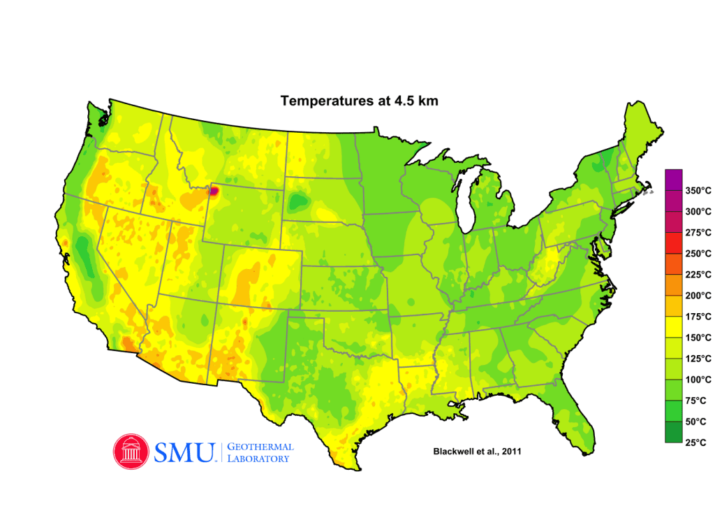 4.5km geothermal heat map
