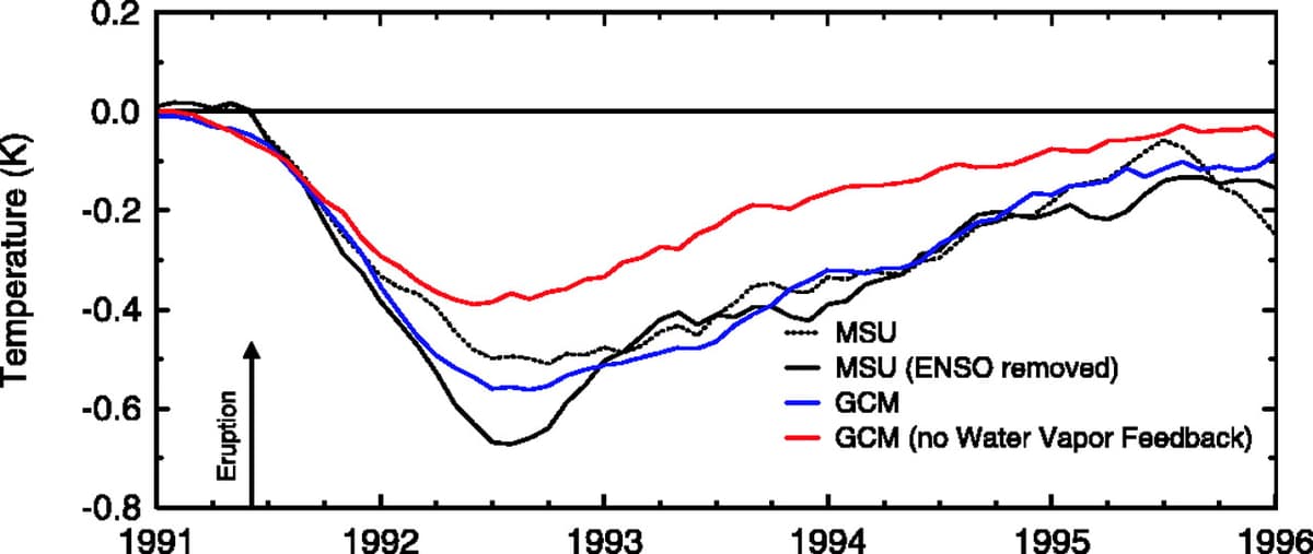 temperature after the Mount Pinatubo erruption